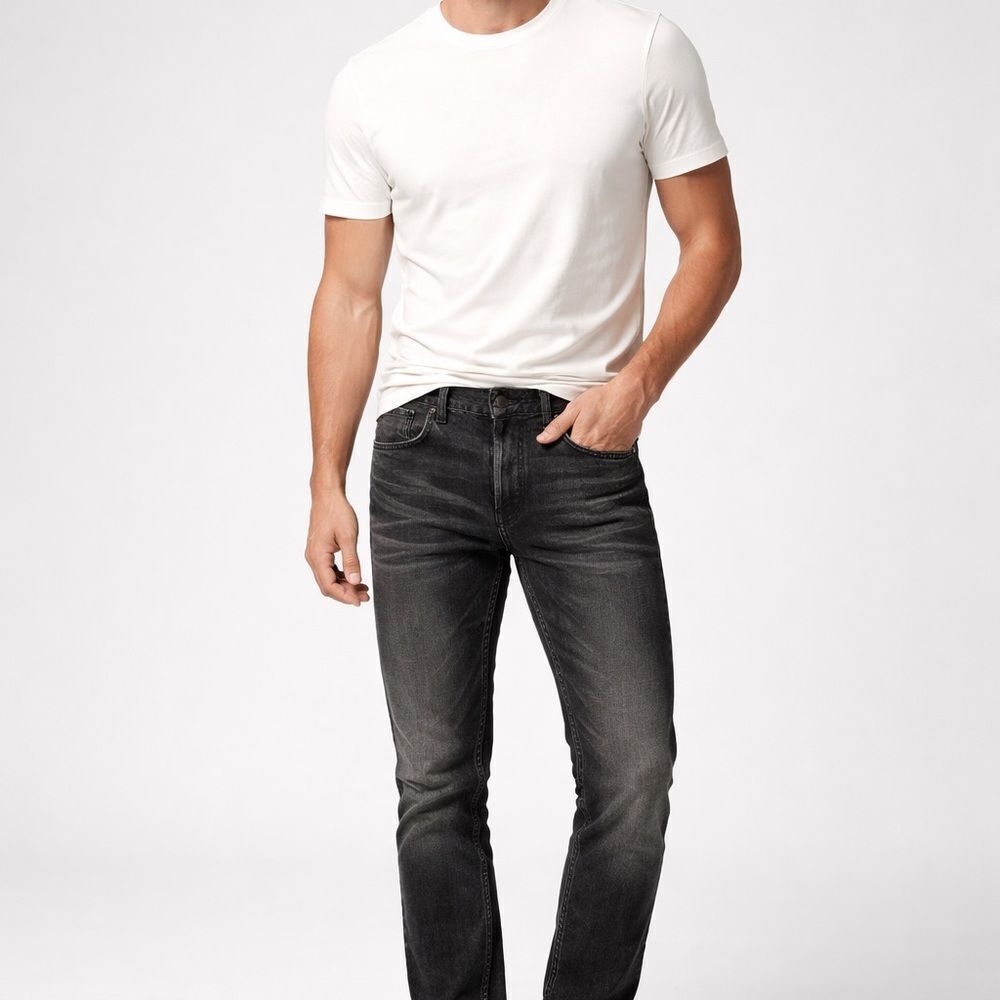 Nudie Jeans Men's Dark Gray Slim Jeans